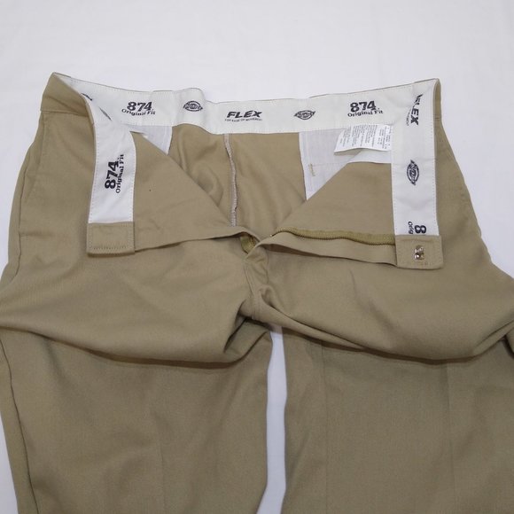 Dickies Original 874 Men's Work or Women's Work Pants Beige Flex Movement EUC - Picture 4 of 7
